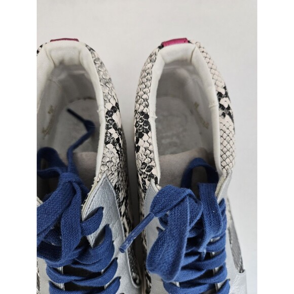 Circus By Sam Edelman Hightop Sneakers Silver Snake Print Size 8 - Picture 6 of 9